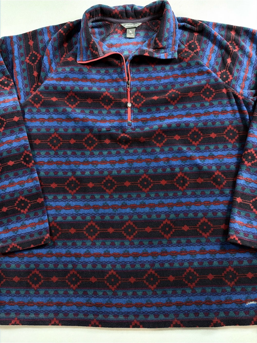 Eddie Bauer Women’s 2XL Southwestern Print Quest Fleece 1/4 Zip Pullover Aztec